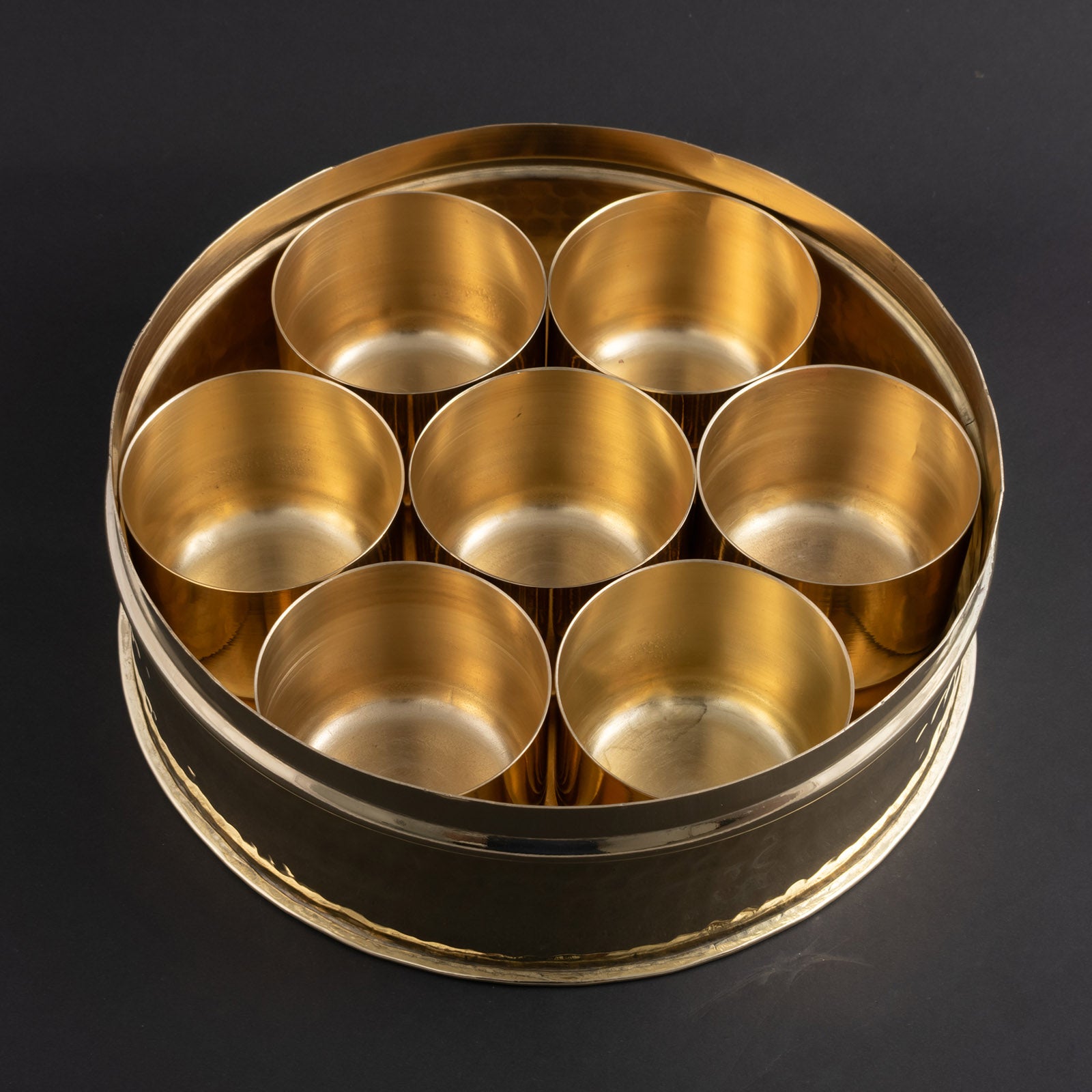 Brass Masala Dani (Spices Box)