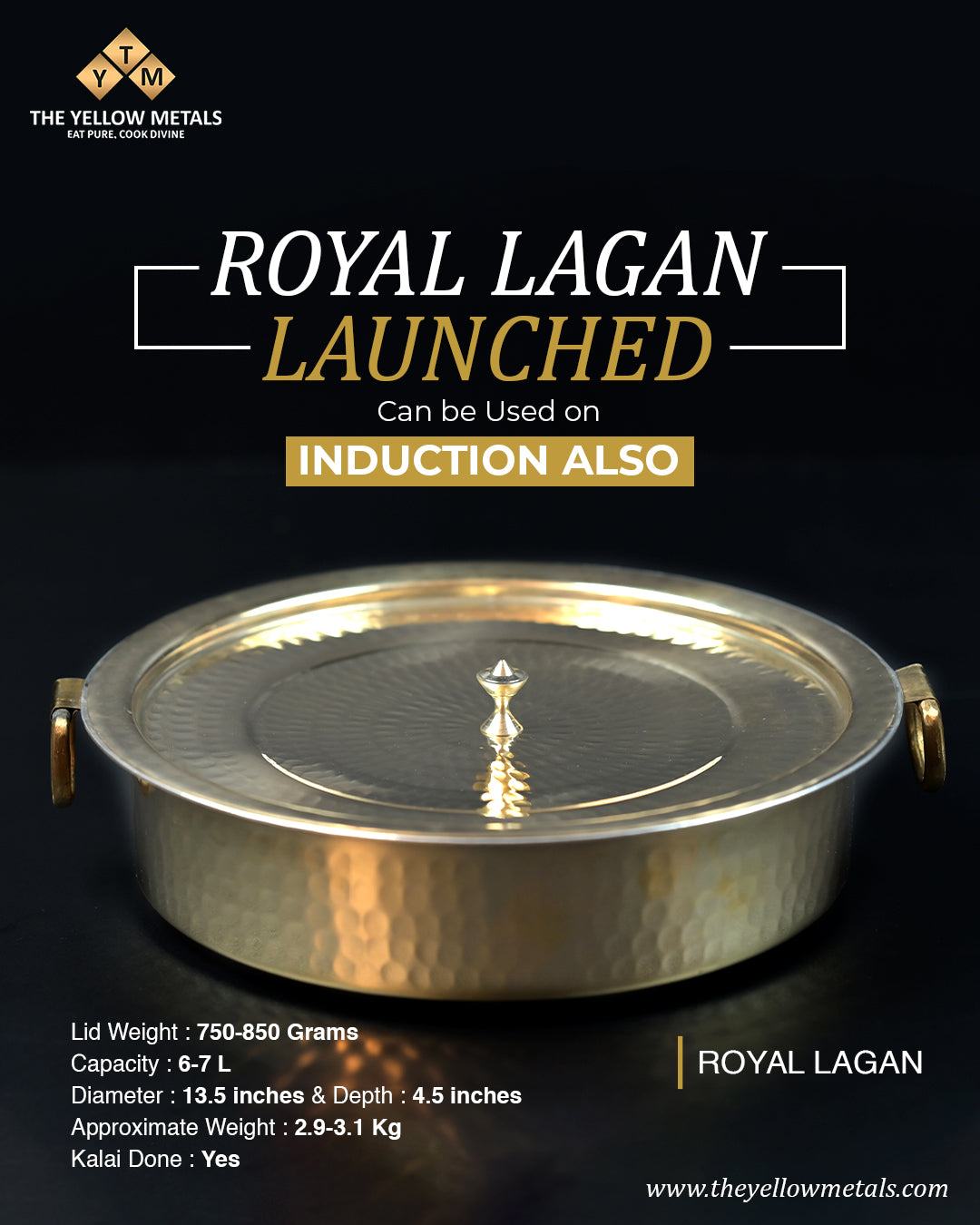 Royal Brass Lagan (Induction Compatible)